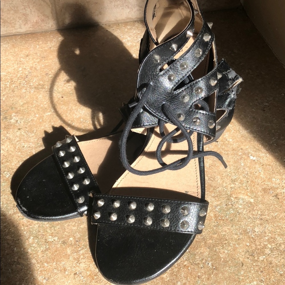 black sandals